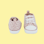 Baskette haute en toile rose