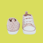 Baskette haute en toile rose