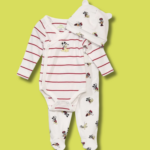 Ensemble 3pcs grenouillère Mikey blanc motif rouge (2)