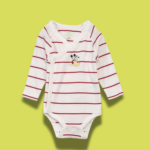 Ensemble 3pcs grenouillère Mikey blanc motif rouge (2)