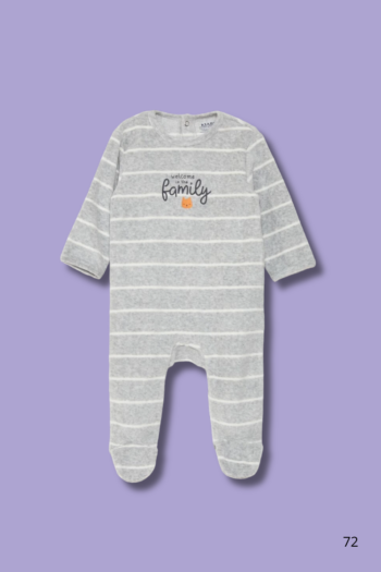 Pyjama-dors bien en velour'' Gris Chat