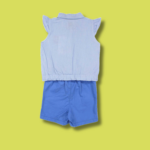 Ensemble 2Pcs Bleu chemise1