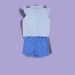 Ensemble 2Pcs Bleu chemise1