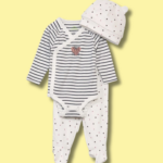 Ensemble 3pcs grenouillère Minnie-Noir-Blanc (2)