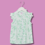 Chemisier vert écru