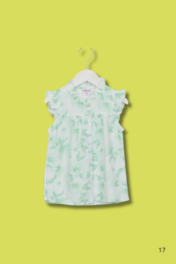 Chemisier vert écru