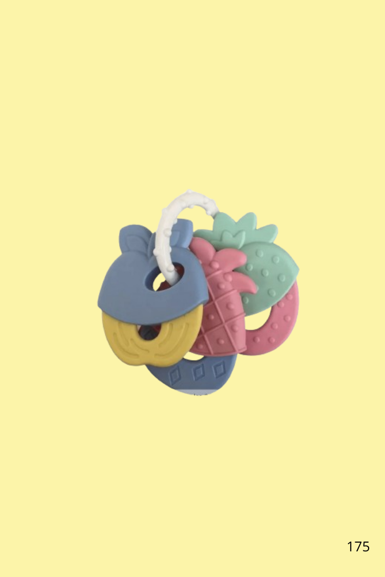 Jouet de dentition en forme (Macarons bleu) S Jouet de dentition en forme