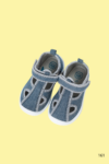 Sandales bébé rayées – Bleu et blanc unisexe