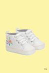Baskets montantes en toile bébé- Blanc (1)