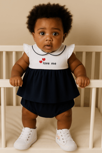 Robe Body Bébé Fille en Coton