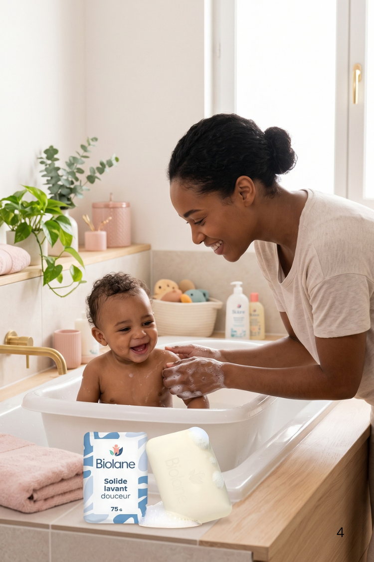 Biolane Expert – Solide Lavant Douceur 75 g le pain lavant sans savon pour bébé