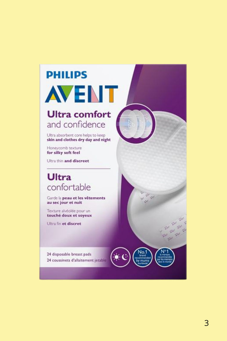 Philips Avent – Coussinets d'allaitement jetables x24 ultra confortables, ultra discrets